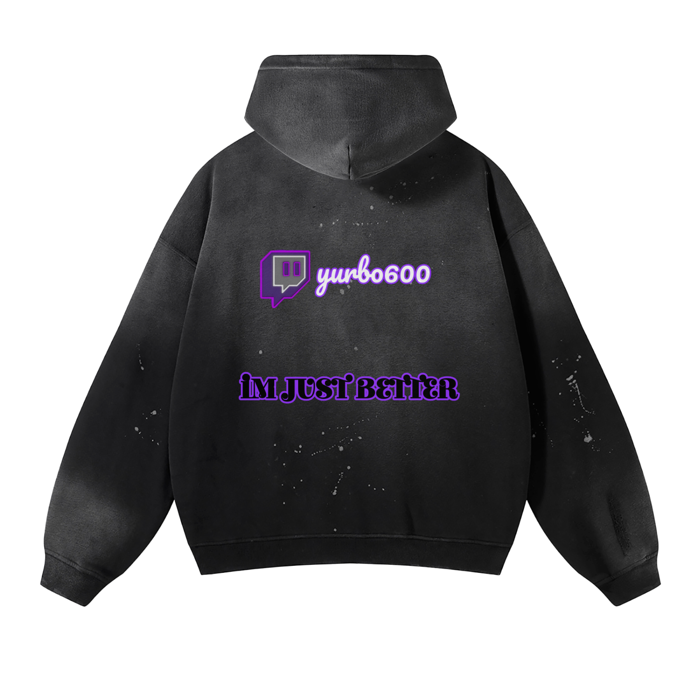 Vintage Washed Frayed Fleece Hoodie