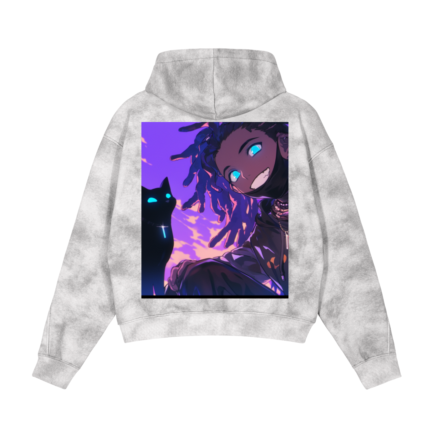 Dirty Washed Zip-Up Fleece Hoodie