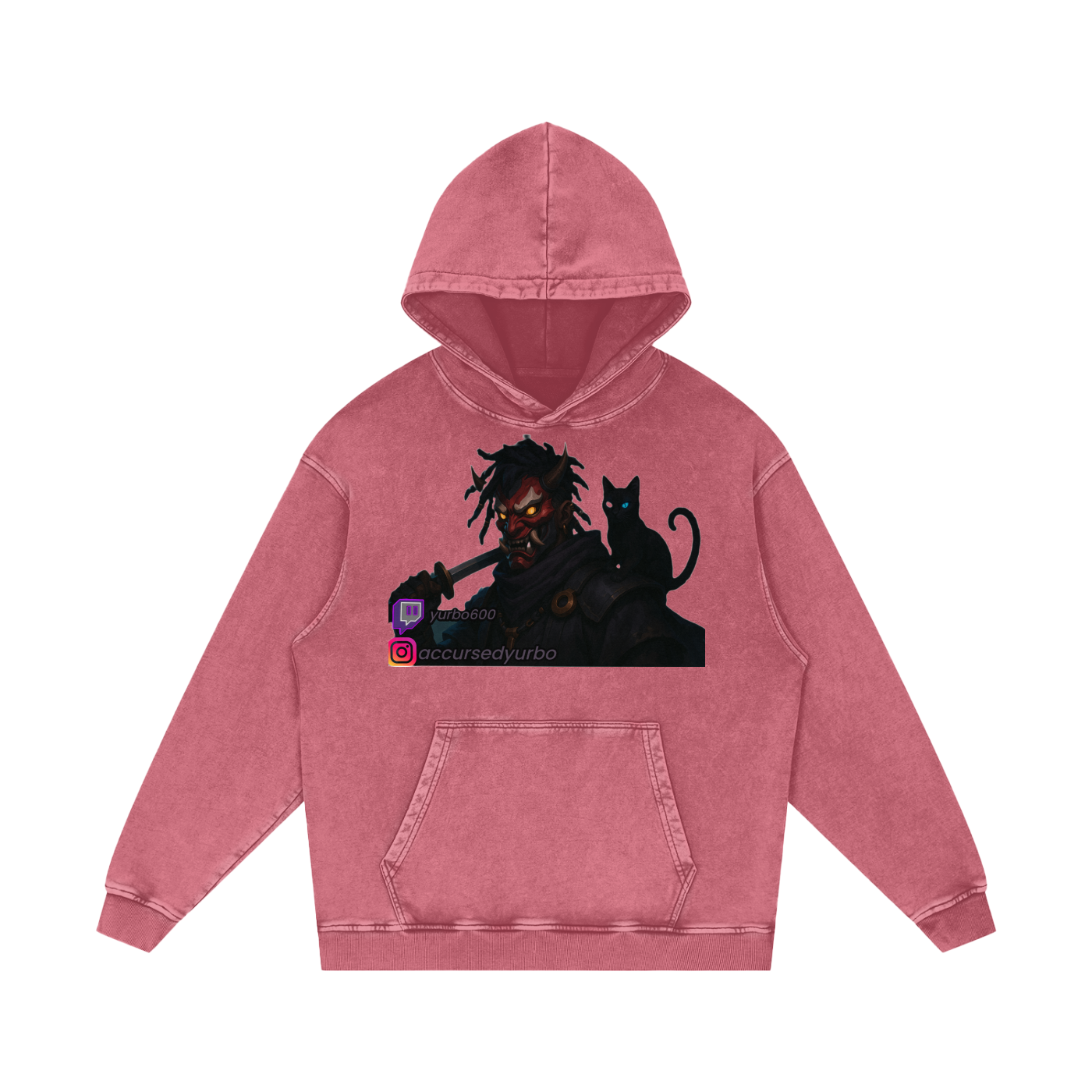 Snow Washed Loose Cotton Hoodie