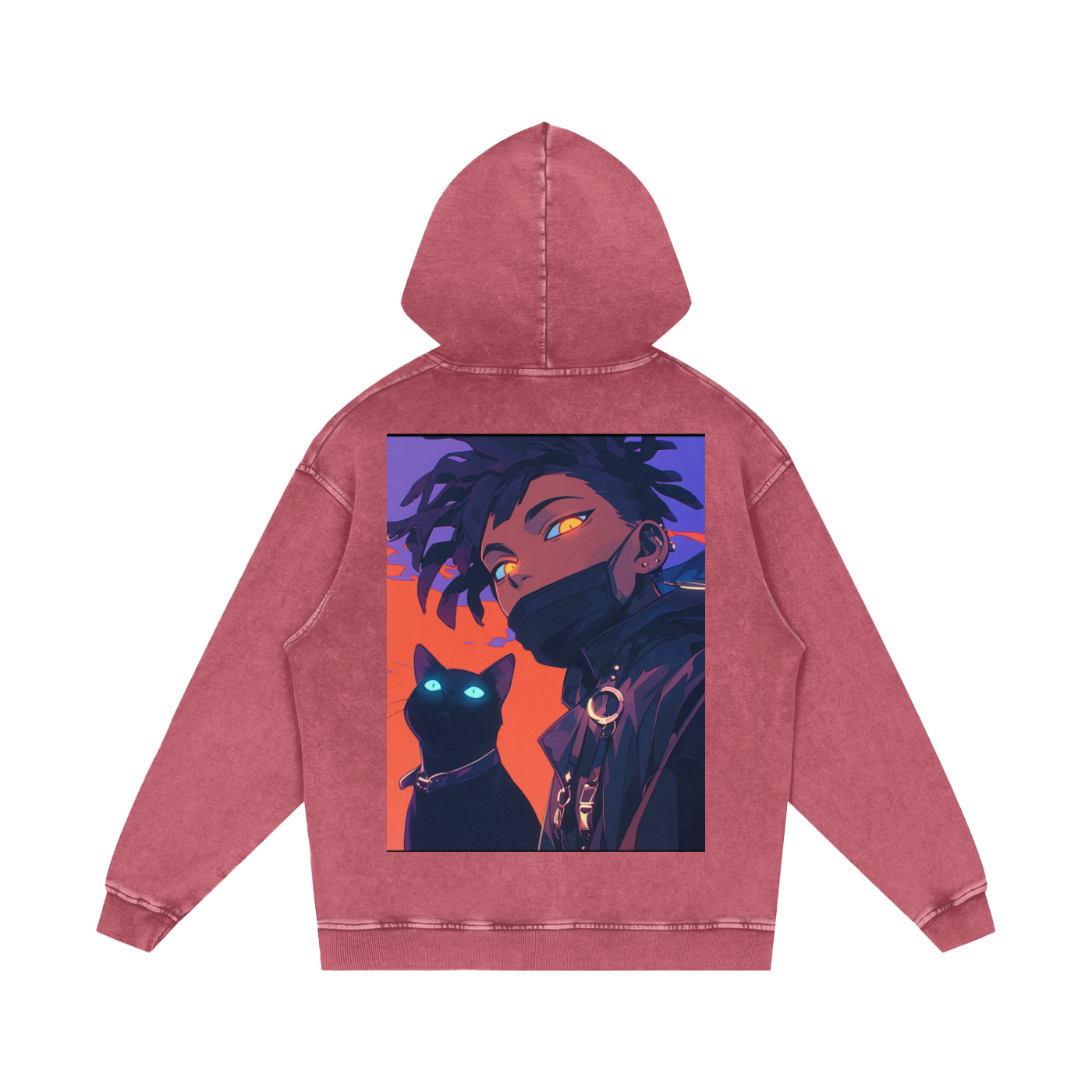 Snow Washed Loose Cotton Hoodie