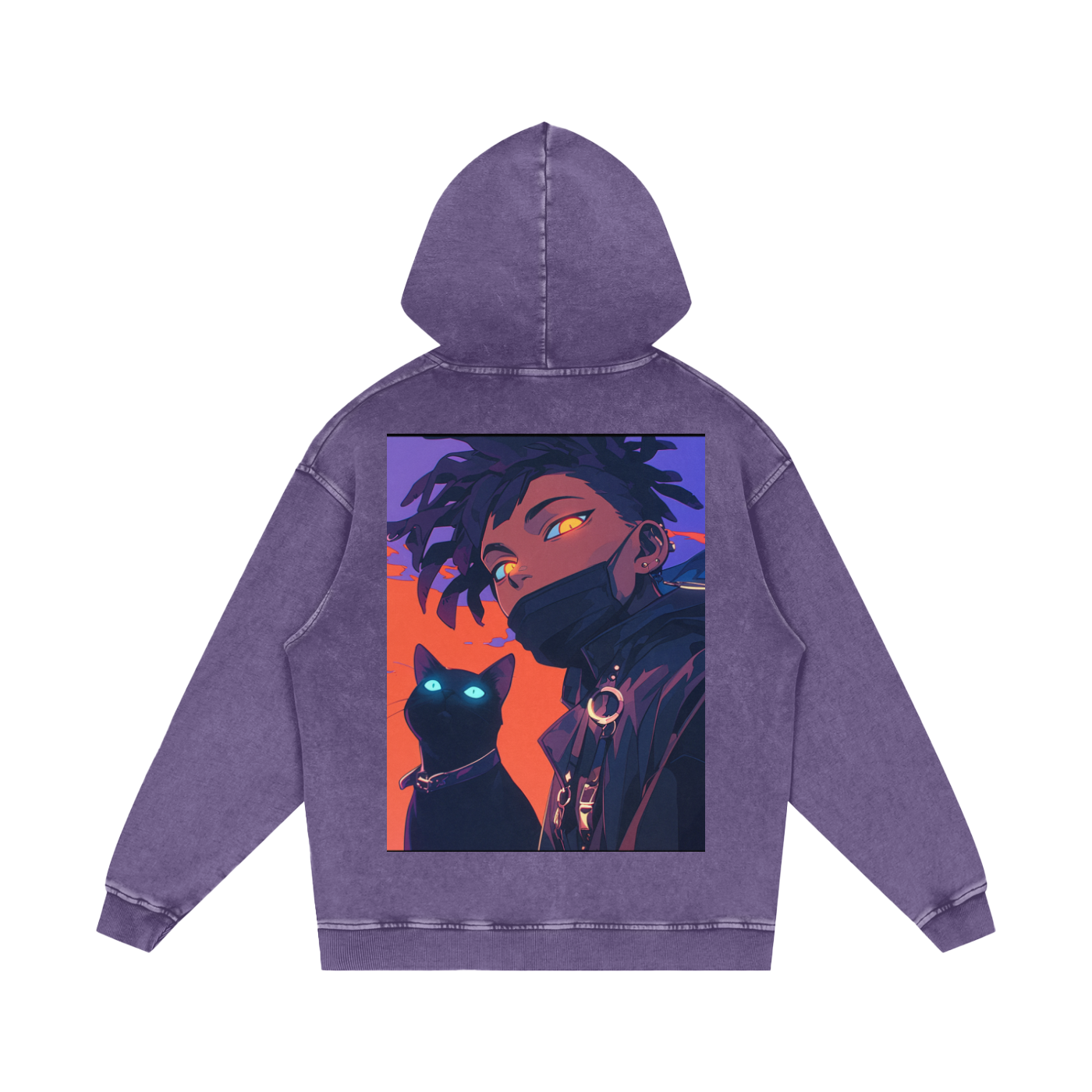 Snow Washed Loose Cotton Hoodie